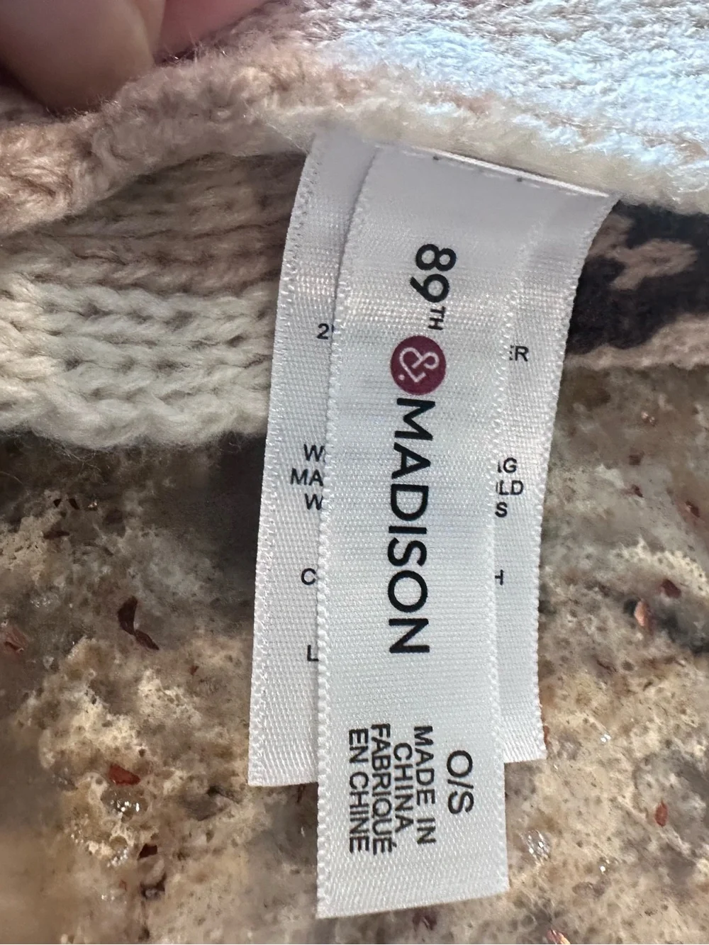 Scarf & Hat Set 89th & Madison Oatmeal Gold New